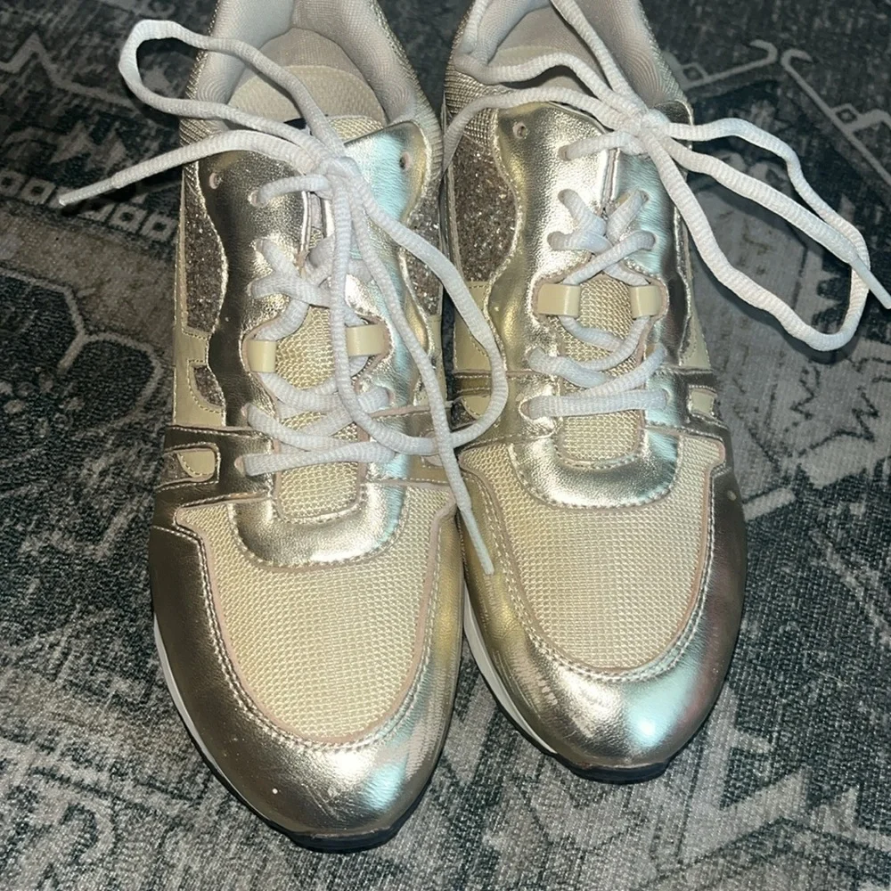 Ash Lux Metallic Glitter Trainer Sneakers size 38 US size 7.5